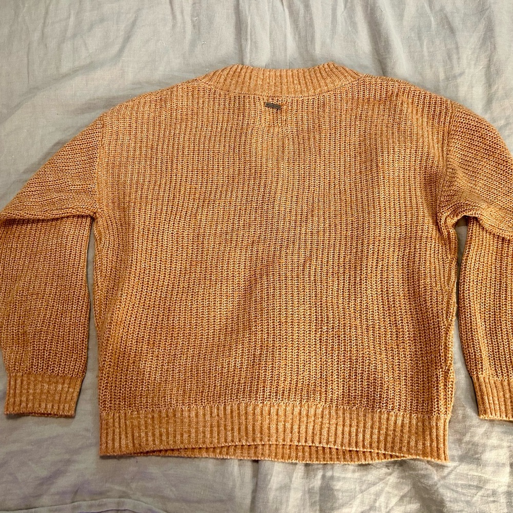 Billabong Women’s Caramel Surplice Sweater - Picture 3 of 4